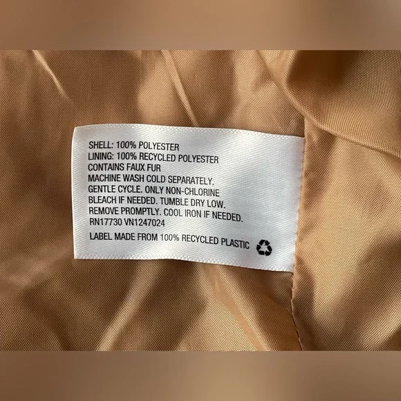 A New Day Teddy Bear Fuzzy Brown Jacket XL NEW Sherpa Parka Christmas Holiday - Picture 7 of 12